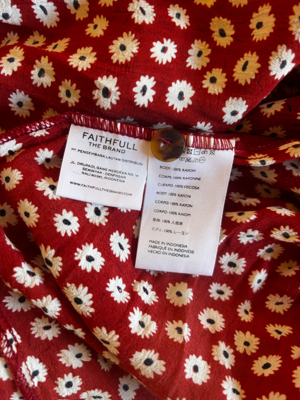 Faithfull the Brand Daisy Print Midi Skirt — Size 4 (AUS 8) - Picture 6 of 7